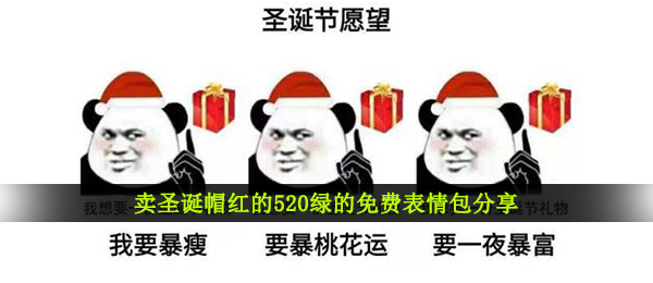 卖圣诞帽红的520绿的免费表情包分享
