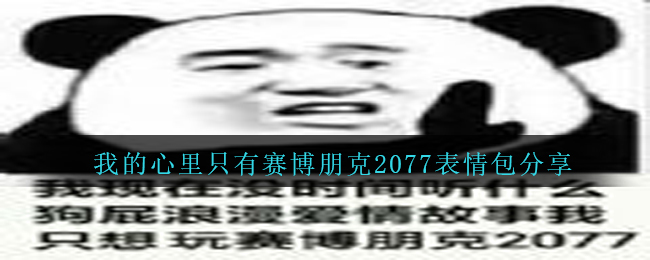 我的心里只有赛博朋克2077表情包分享