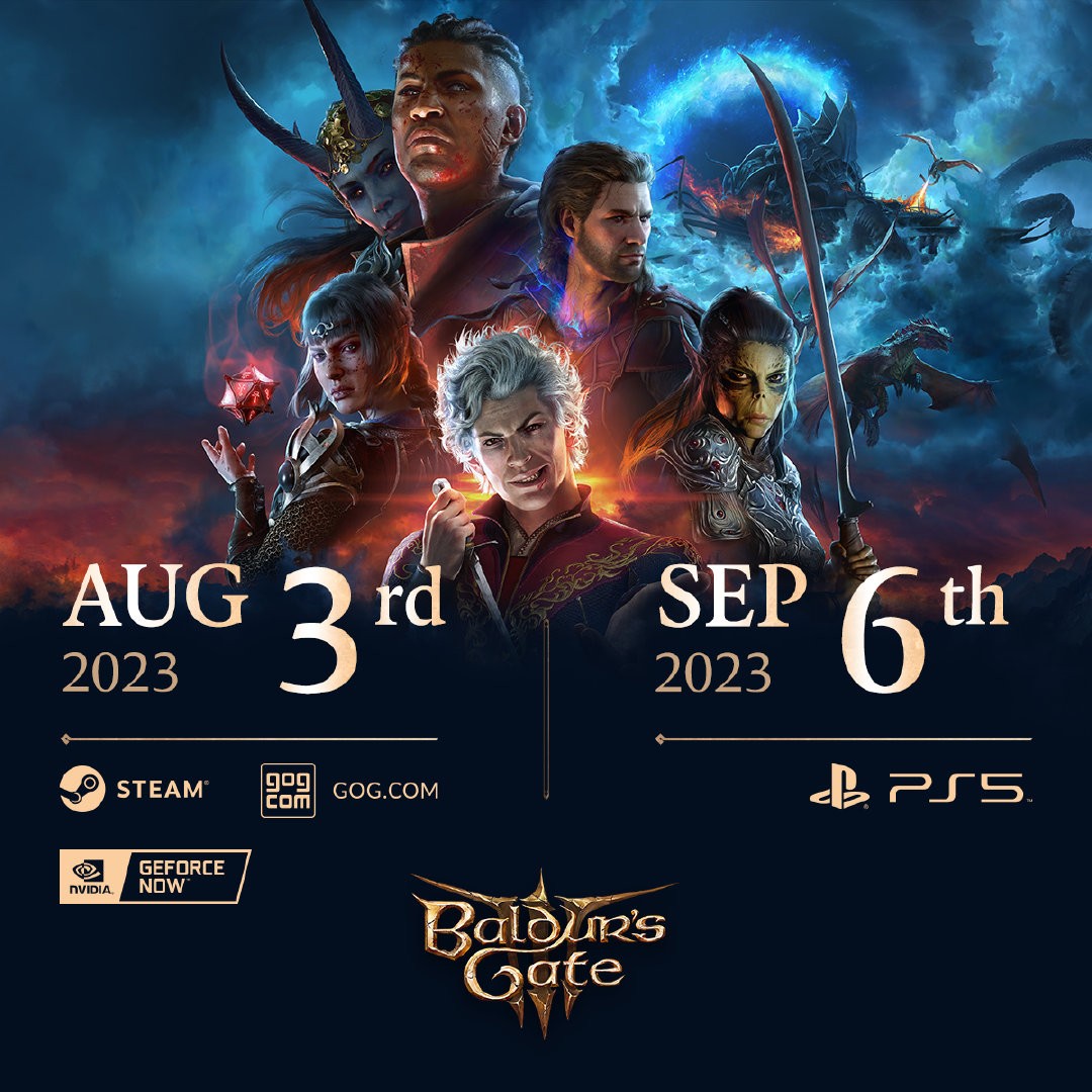 《博德之门3》将于8月3日首发于PC平台PC版提前，PS5版稍晚