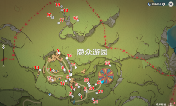 《原神》3.8版本隐众游园北礼券收集攻略