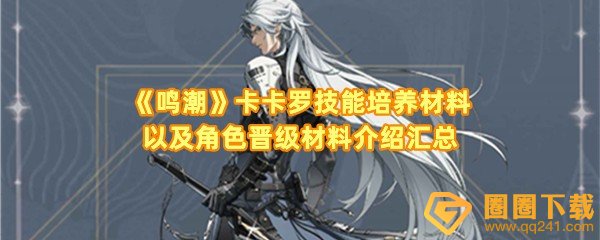 《鸣潮》卡卡罗技能培养材料以及角色晋级材料介绍汇总