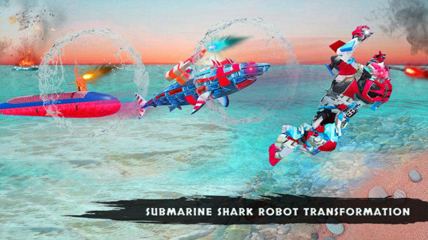 机器人鲨鱼潜艇变形手游下载
