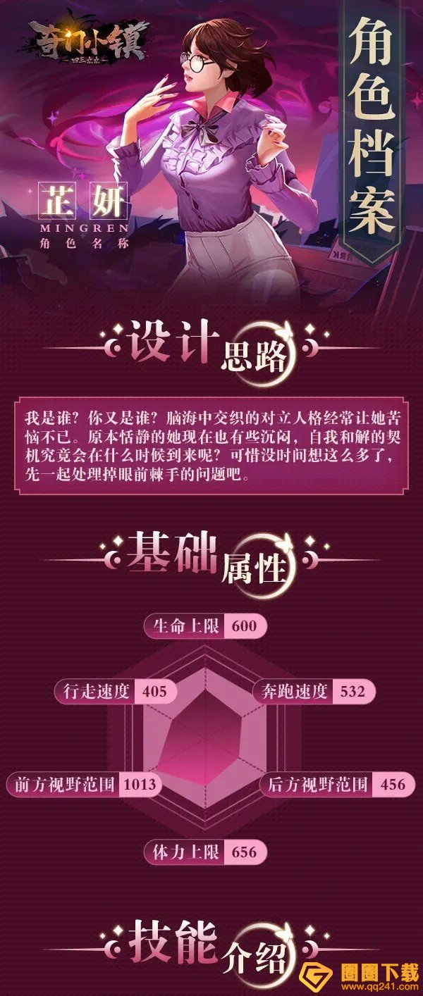 《奇门小镇》芷妍技能介绍，图鉴属性移速攻略